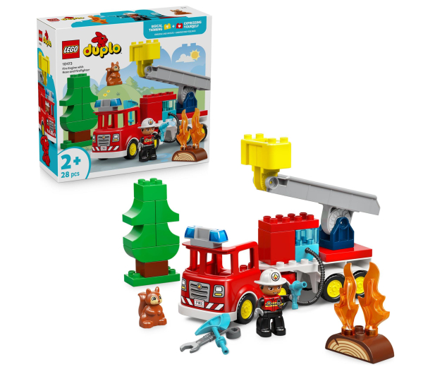 LEGO DUPLO 10473 Wóz strażacki z wężem i strażakiem - 1473395 - zdjęcie 2